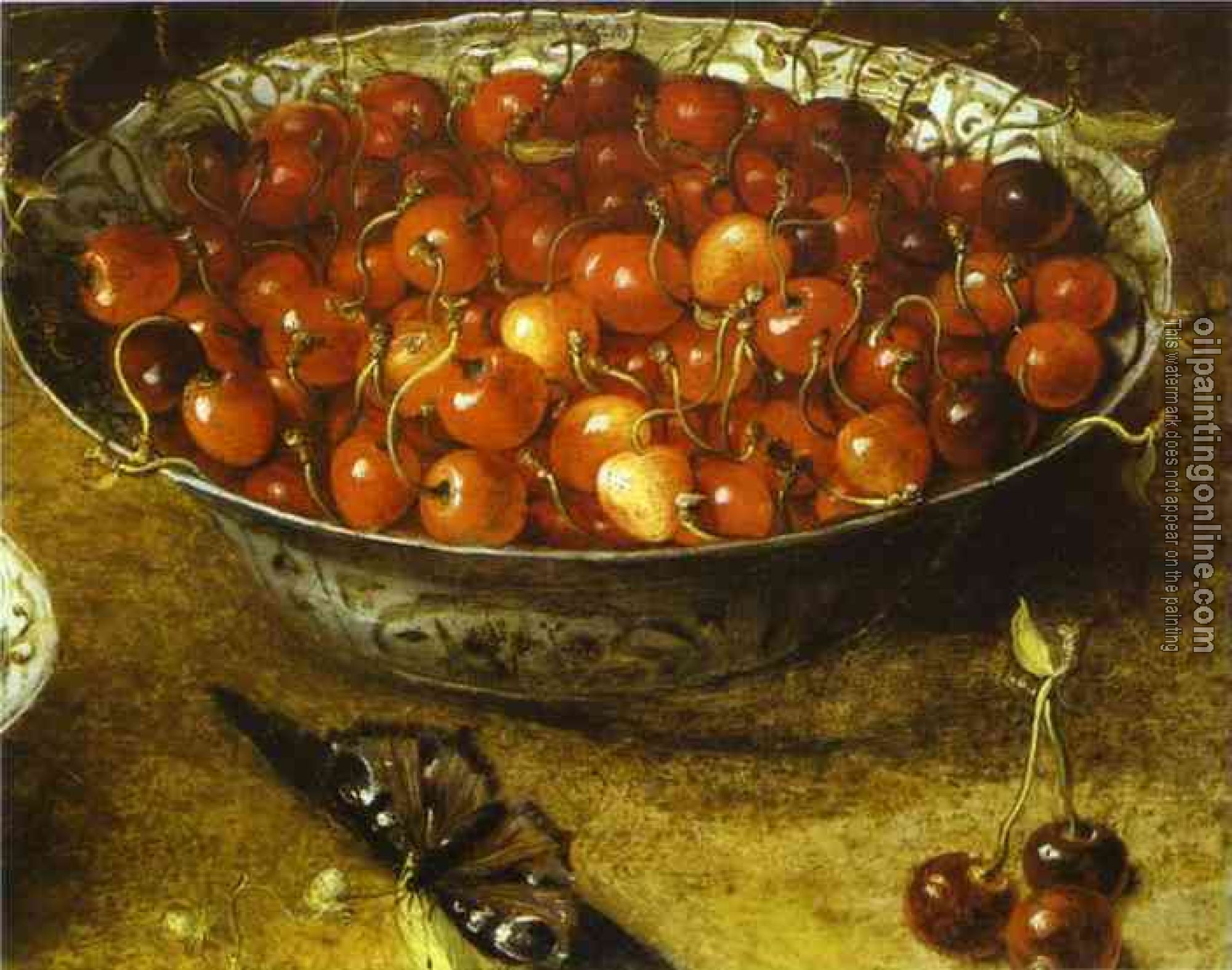 Beert, Osias - Still Life with Cherries and Strawberries in Porcelain Bowls
